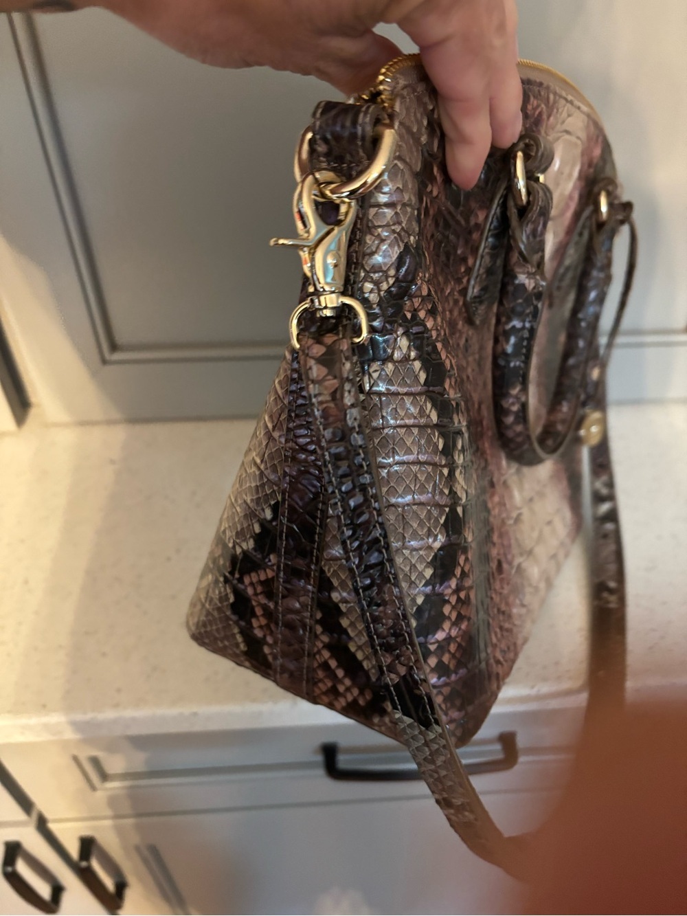 BEAUTIFUL Brahmin Large Duxbury Satchel in Ganache Melbourne - Picture 7 of 9